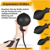 TPFSecret Analballon gewellt mit Pumpe - Schwarz